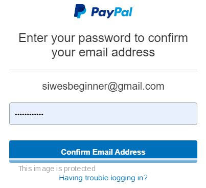 PayPal Email Confirmation