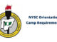 NYSC Orientation Camp Requirements